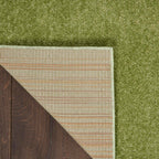 Nourison Essentials Indoor/Outdoor Green 5' X Square Area -Rug, Easy -Cleaning, Non Shedding, Bed Room, Living Room, Dining Room, Backyard, Deck, Patio (5 Square)