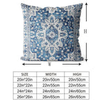 Snycler Boho Throw Pillow Covers 24X24 Inch Set Of 2 Blue Boho Rug Carpet Double Sided Pattern Cotton Soft Pillow Case Cushion C