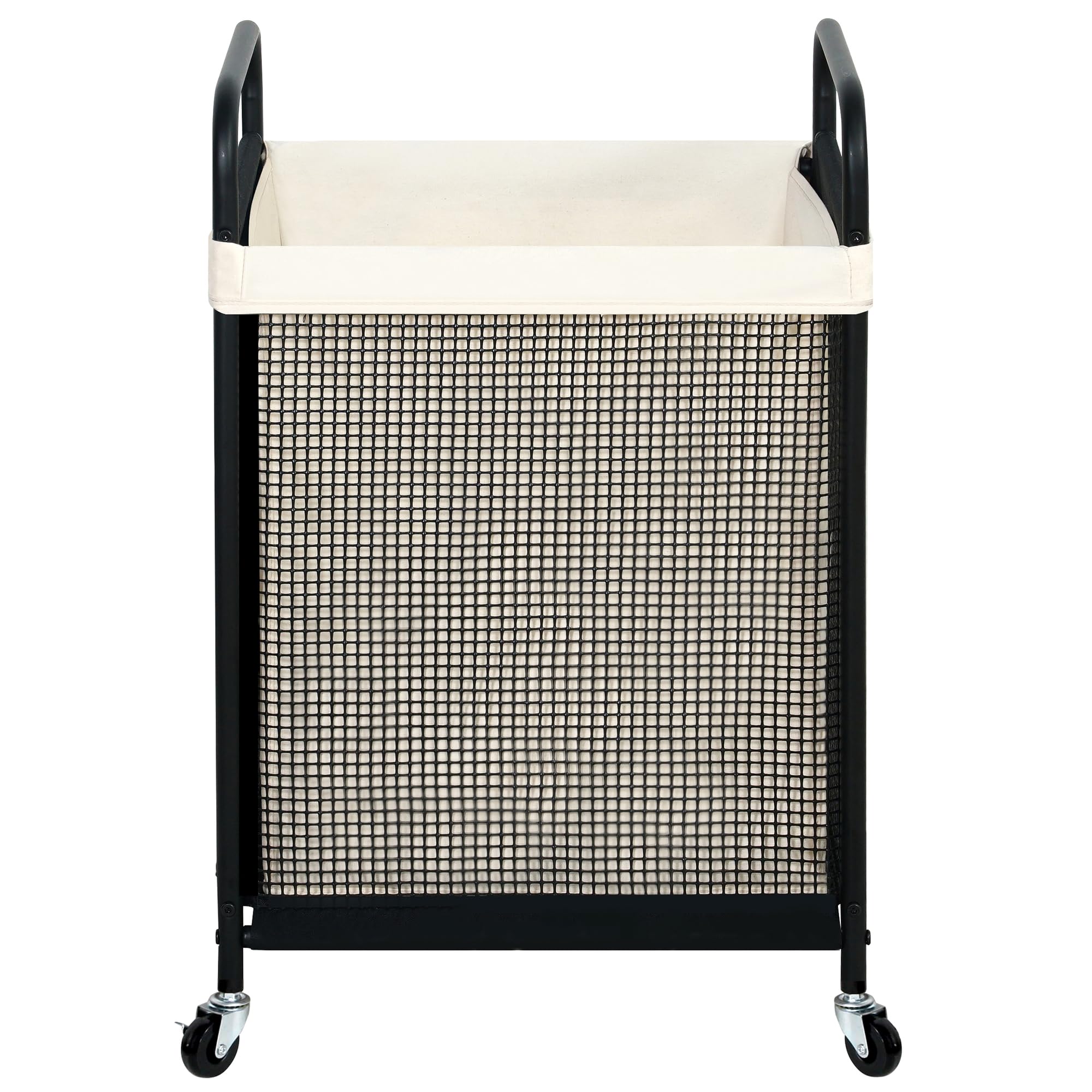 STO STO Laundry Hamper, 90L Rolling Laundry Sorter Cart with Removable and Washable Liner Bag, Rolling Clothes Hamper with Metal
