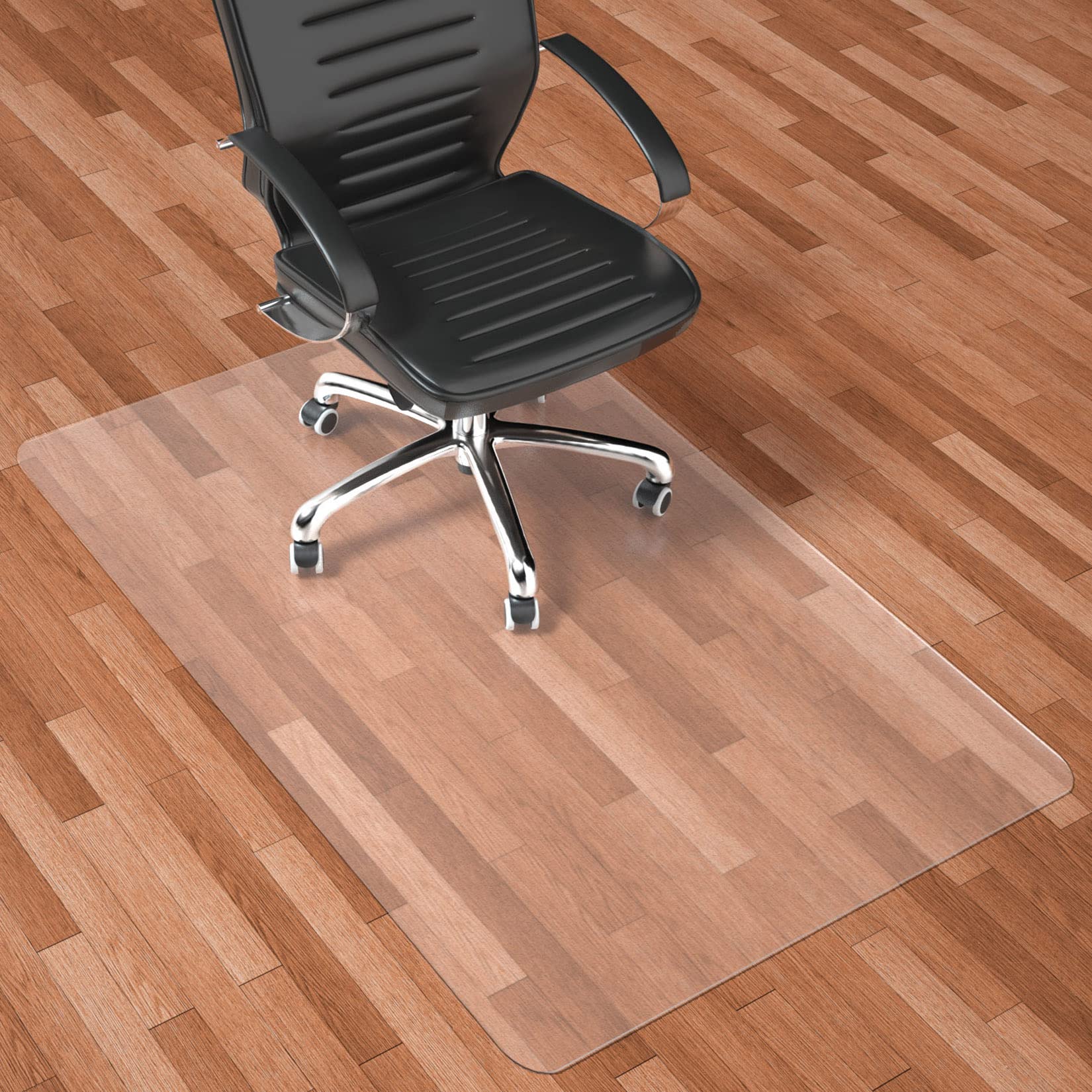 Naturehydro Clear Office Chair Mat For Hardwood Floor - 48' X 30' Easy Glide Computer Desk Chair Mat On Hard Wood, Bpa And Pht