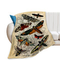 Moths Blanket Throws Moth Gifts Moths Lovers Throw Blanket For Women Men Kids Adults Soft Warm Cozy Fleece Blanket For Couch Sof