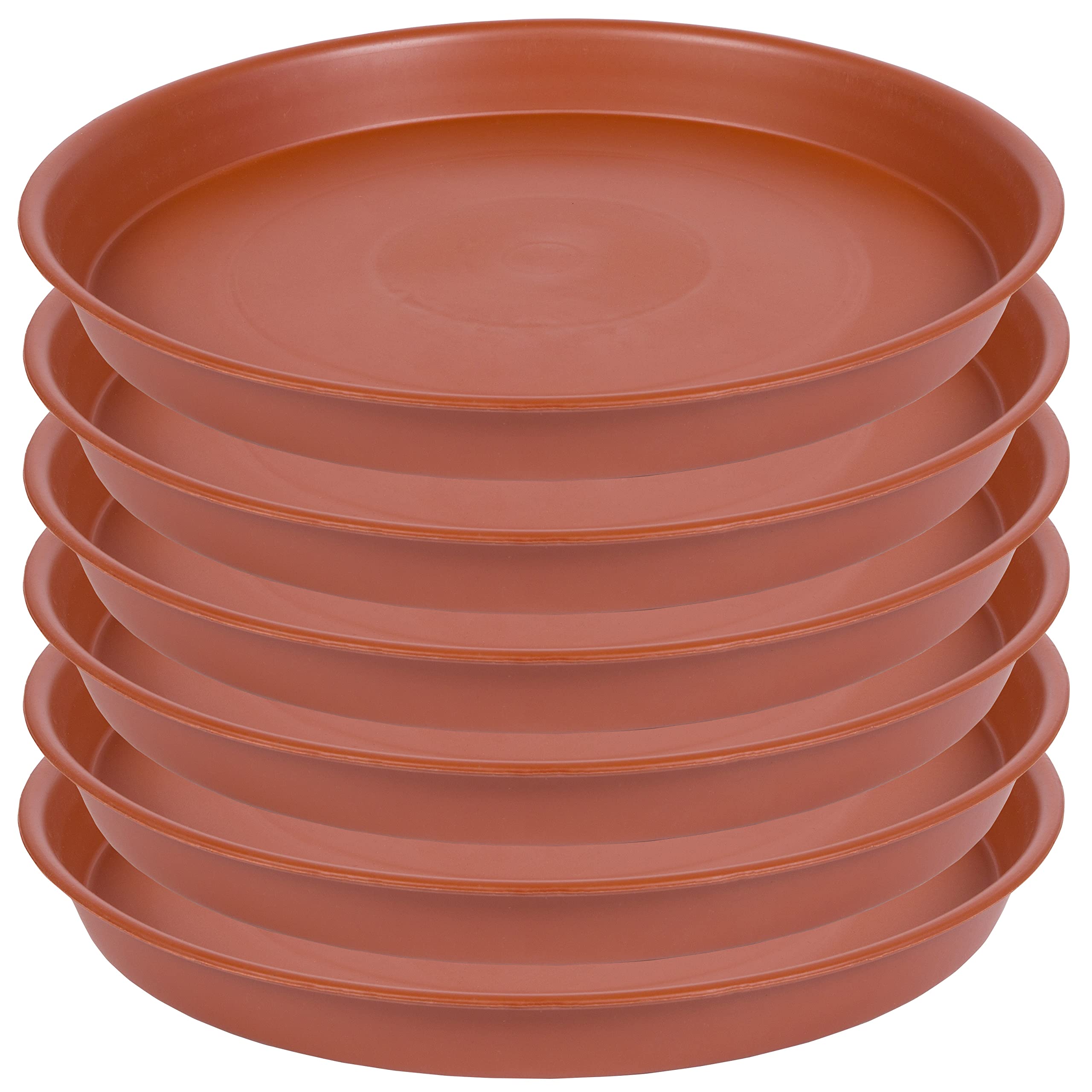 Bleuhome 6 Pack Of 6 Inch Plant Saucer, 4 6 8 10 12 14 16 Inch Plant Saucers, Heavy Duty Plastic Plant Water Tray, Planter Drip