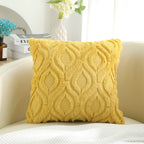Decoruhome Decorative Throw Pillow Covers 16X16, Soft Plush Faux Wool Couch Pillow Covers For Home, Set Of 2, Mustard Yellow