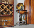 HomeRoots Decor 17-inch x 17-inch x 35-inch Globe Bar Table 330mm 4 Legs Stand - Red