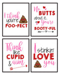 Silly Goose Gifts Valentines Day Art Print Wall Art Sets (Funny Bathroom)