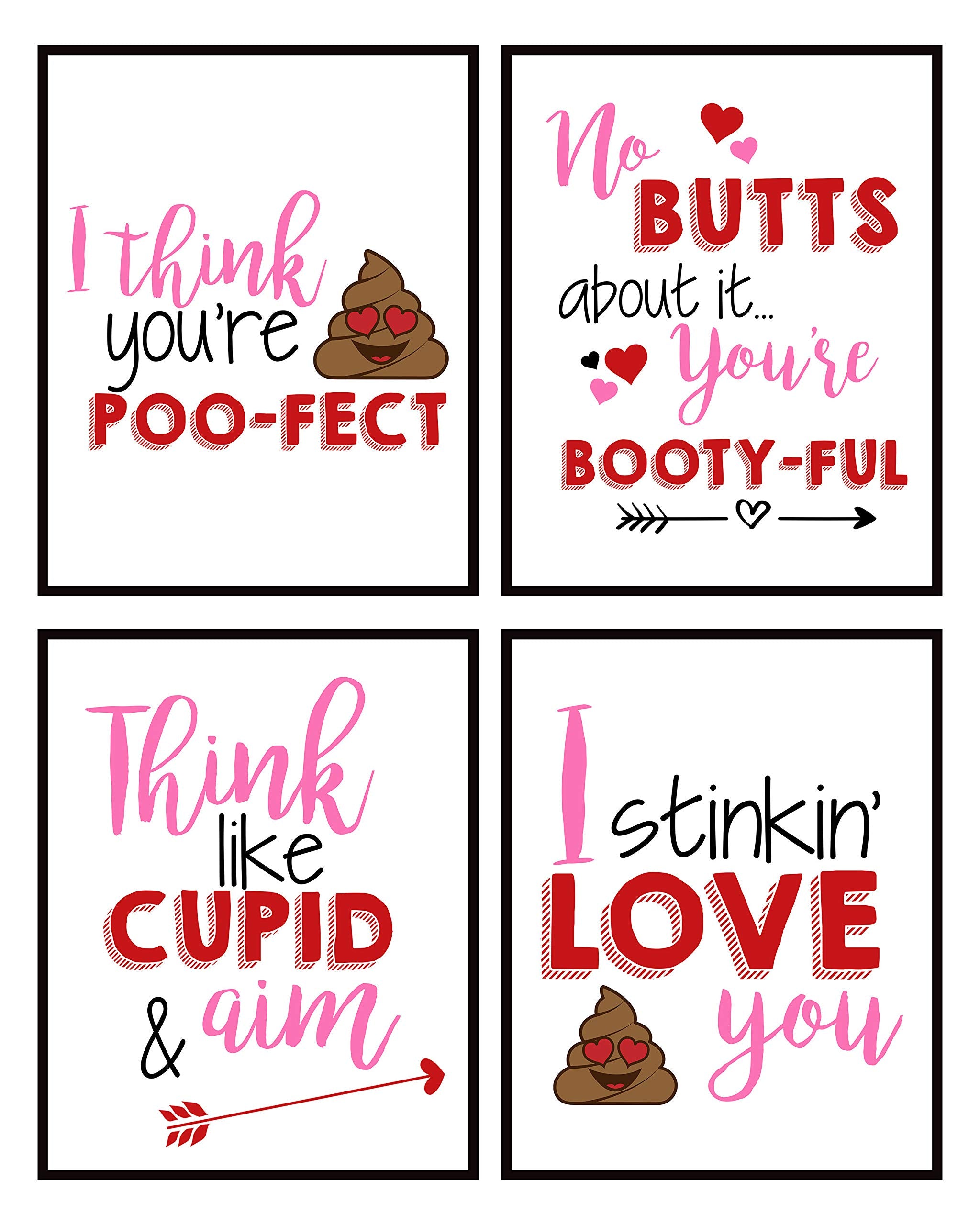 Silly Goose Gifts Valentines Day Art Print Wall Art Sets (Funny Bathroom)