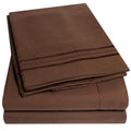 1500 Supreme Collection Twin Sheet Sets Brown - 3 Piece Bed Sheets And Pillowcase Set For Twin Mattress - Extra Soft, Elastic Co