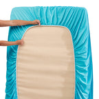 Hearth & Harbor Extra Deep Pocket Queen Sheet Set - Fits Mattresses Up To 21 Inches - 6 Piece Set In Beach Blue