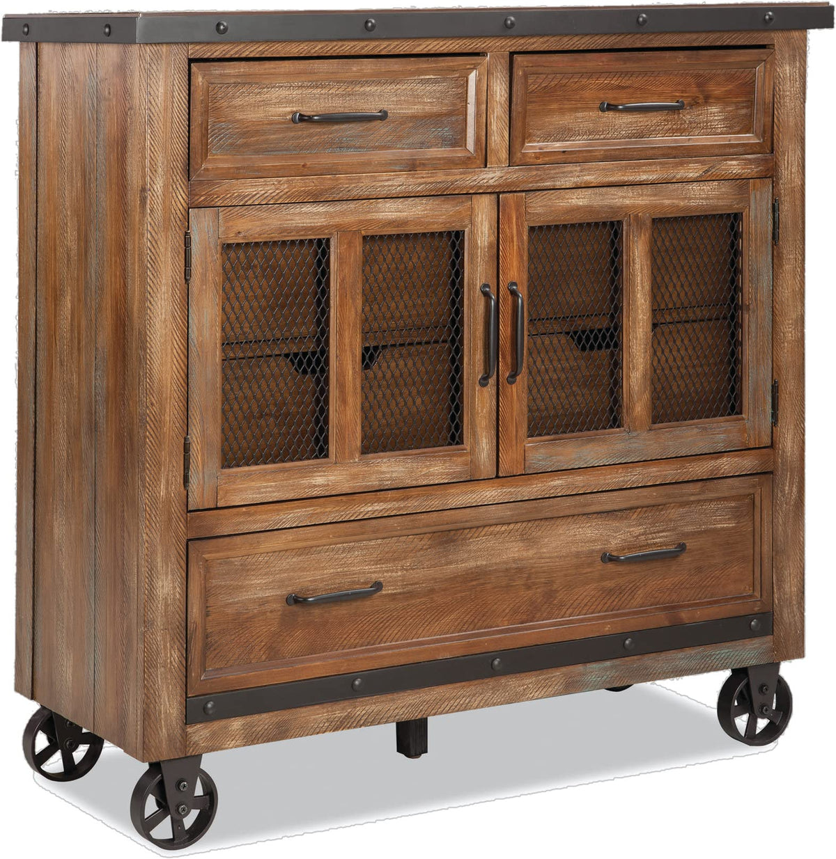 Intercon Taos Media Chest with 7 Drawers and 2 Doors, Canyon Brown Dresser