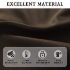 Donren 48 Inch Length Short Curtains For Kitchen - Small Window Treatment Rod Pocket Blackout Curtain Drapes (1 Pair,Chocolate Brown,52 Inches Wide By 48 Inches Long)