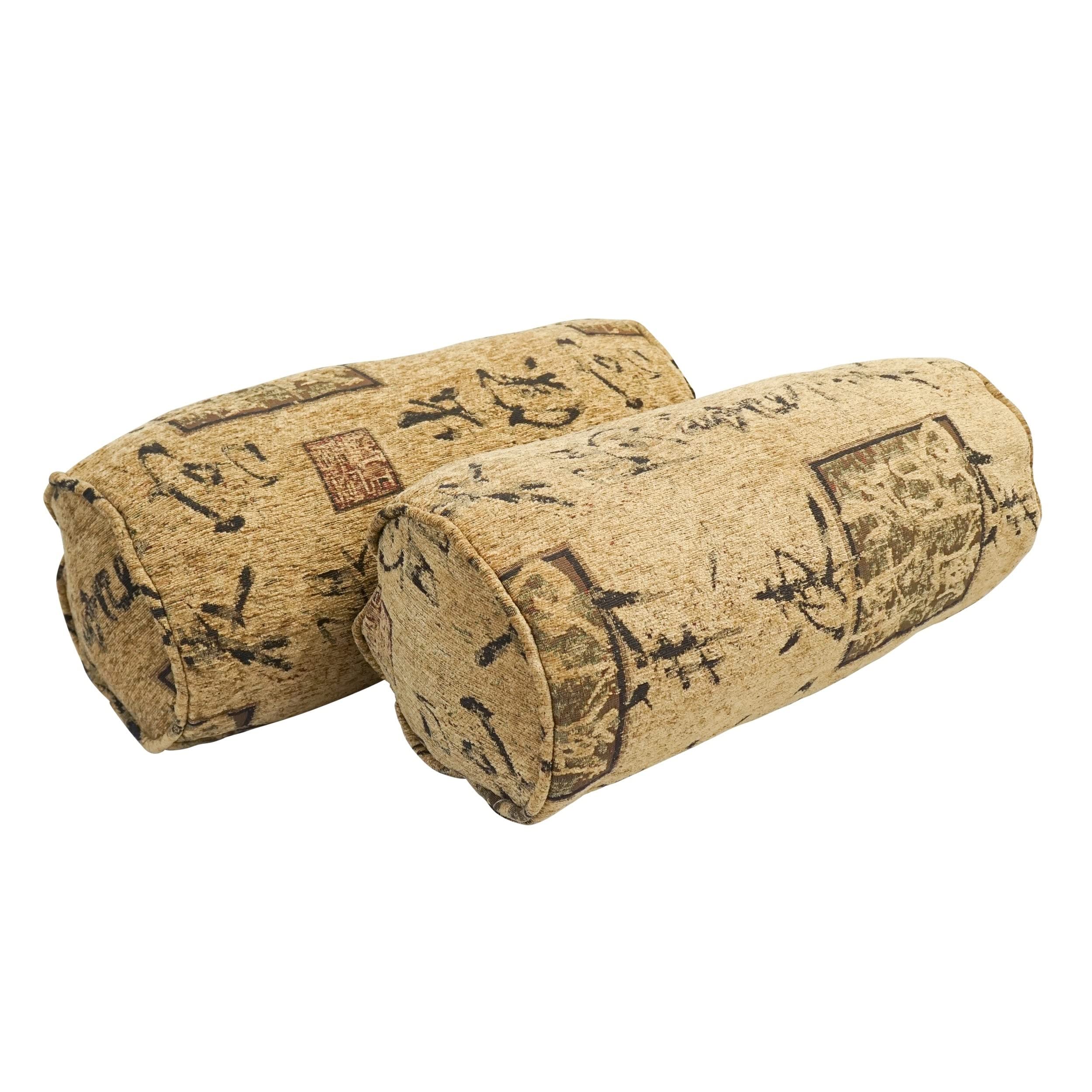 Blazing Needles Corded Jacquard Chenille Bolster Pillow - Thumbnail 3