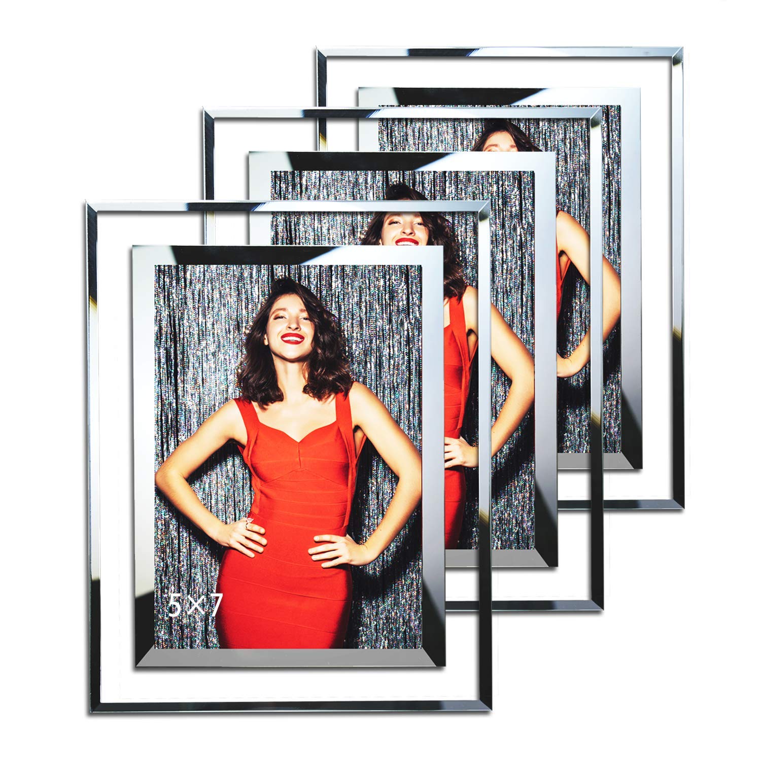 SIMONS SHOP Picture Frames 5x7 Picture Frame for Wedding Photo Glass Photo Frames - 3 Pack