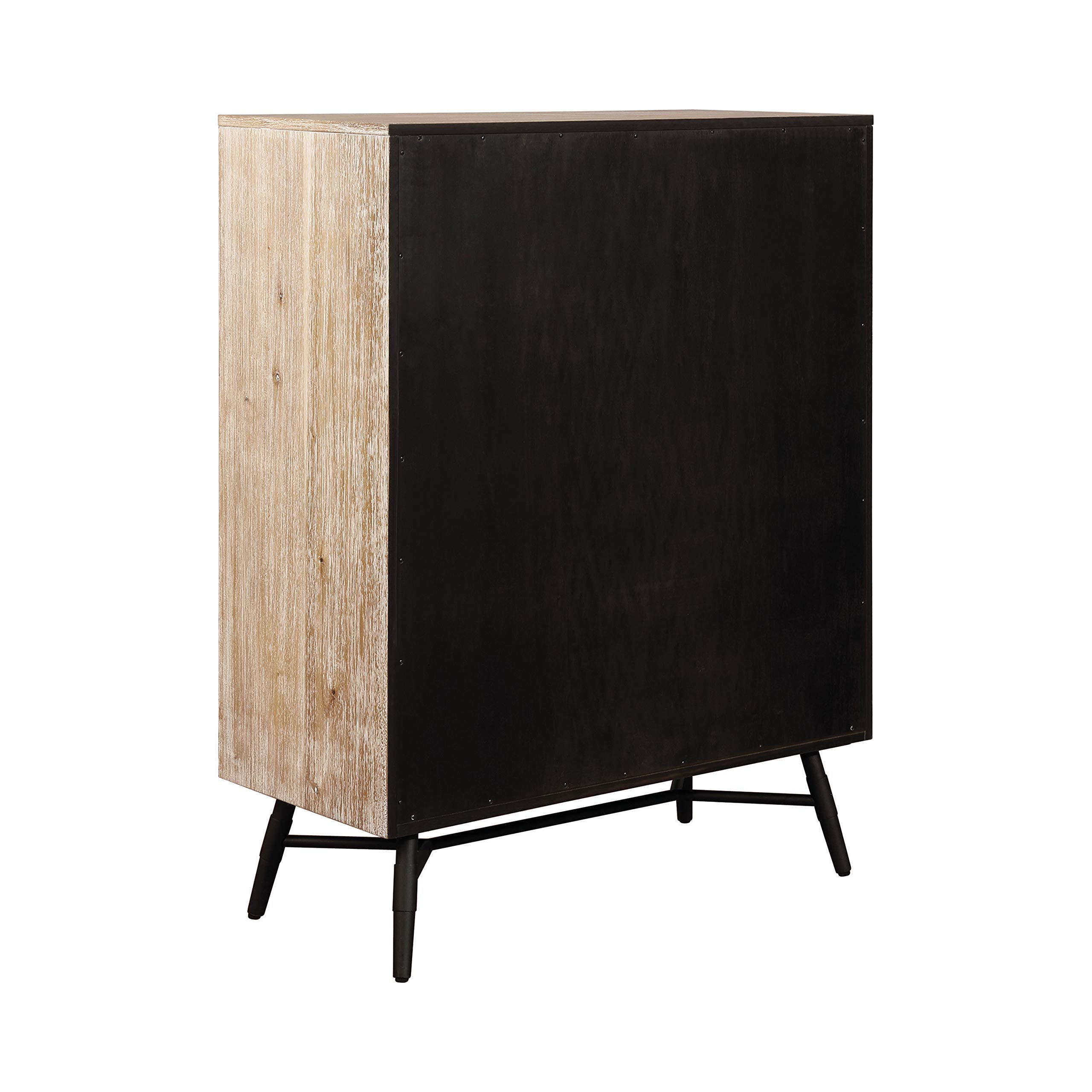 Marlow 5-Drawer Farmhouse Wood Chest in Brown Finish