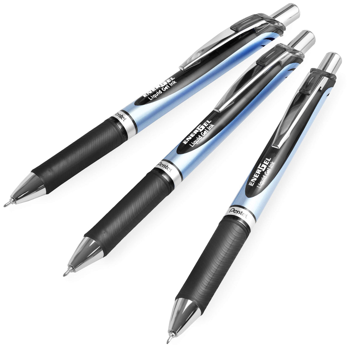 Pentel Energel Bln75 Retractable Gel Ink Rollerball Pen - 0.5Mm - Black - Pack Of 3