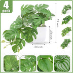 Der Rose 4 Pack Small Fake Plants Artificial Plants For Home Bedroom Aesthetic Living Room Bathroom Farmhouse Decor Indoor