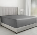 California Design Den Luxury Queen Size Fitted Sheet Only - 100% Cotton, 600 Thread Count, Soft Deep Pocket Bottom Fitted Sheet, Sateen Weave, Hotel Quality, Featuring Foot Side Indicator - Grey