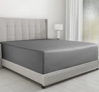 California Design Den Luxury Queen Size Fitted Sheet Only - 100% Cotton, 600 Thread Count, Soft Deep Pocket Bottom Fitted Sheet, Sateen Weave, Hotel Quality, Featuring Foot Side Indicator - Grey