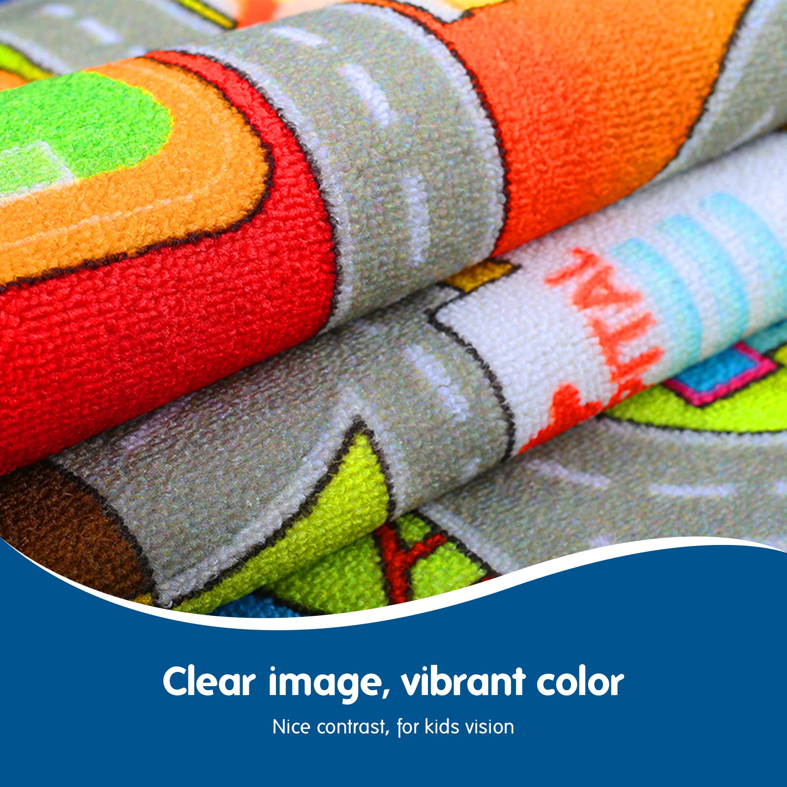 Booooom Jackson Kids Car Rug Play Mat 60X32 Inches,Car Mat For Kids Toy Cars,Car Rug,Non Slip Kids Rug For Bedroom Boys Playroom