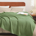 Phf 100% Cotton Waffle Weave Blanket Twin Size 66 'X90 ' - Lightweight Washed Soft Breathable For Adults And Kids - Great Laye