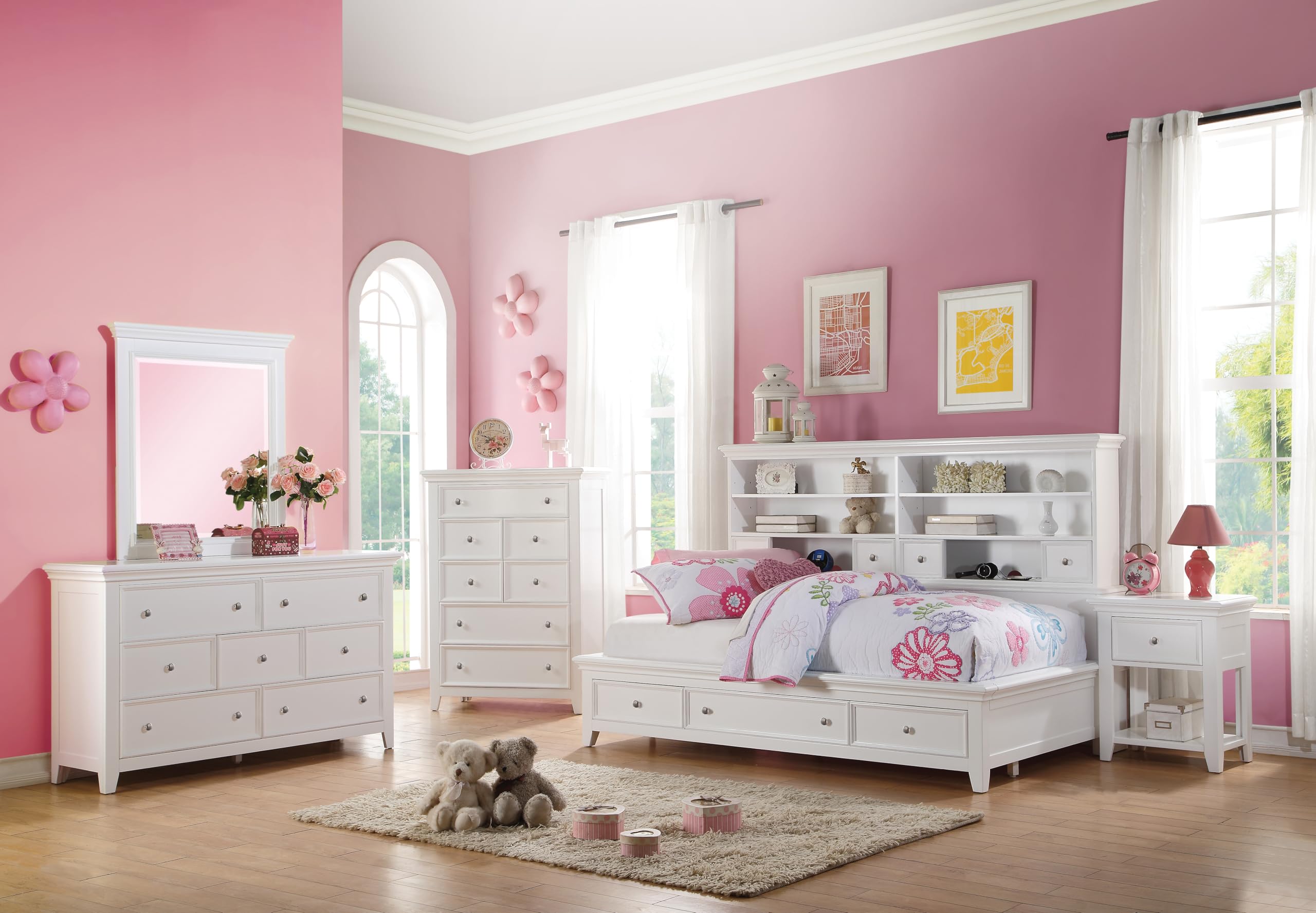 ACME Furniture Lacey Storage Daybed, Twin, White