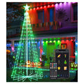 NAWEISIX Outdoor Christmas Tree 7ft 295 LEDs Smart Light Spiral Cone Tree 3 Control Modes, Music Sync, DIY Functionality Perfect