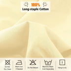 Lirex Fitted Sheet, Twin Xl Size 100% Egyptian Cotton 300 Thread Count Soft Breathable Fitted Sheet, 100X200Cm, Cream White