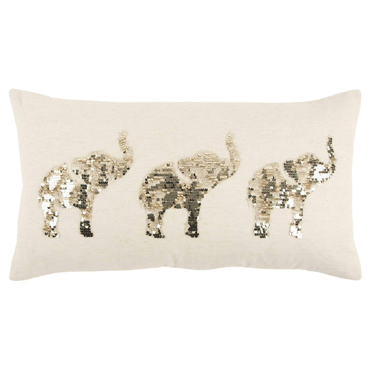 Rizzy Home T13177 Decorative Pillow, 14&quot; x 26&quot;, Beige/Gold