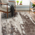 LUXE WEAVERS Euston Collection 7681 Brown 8x10 Modern Abstract Area Rug