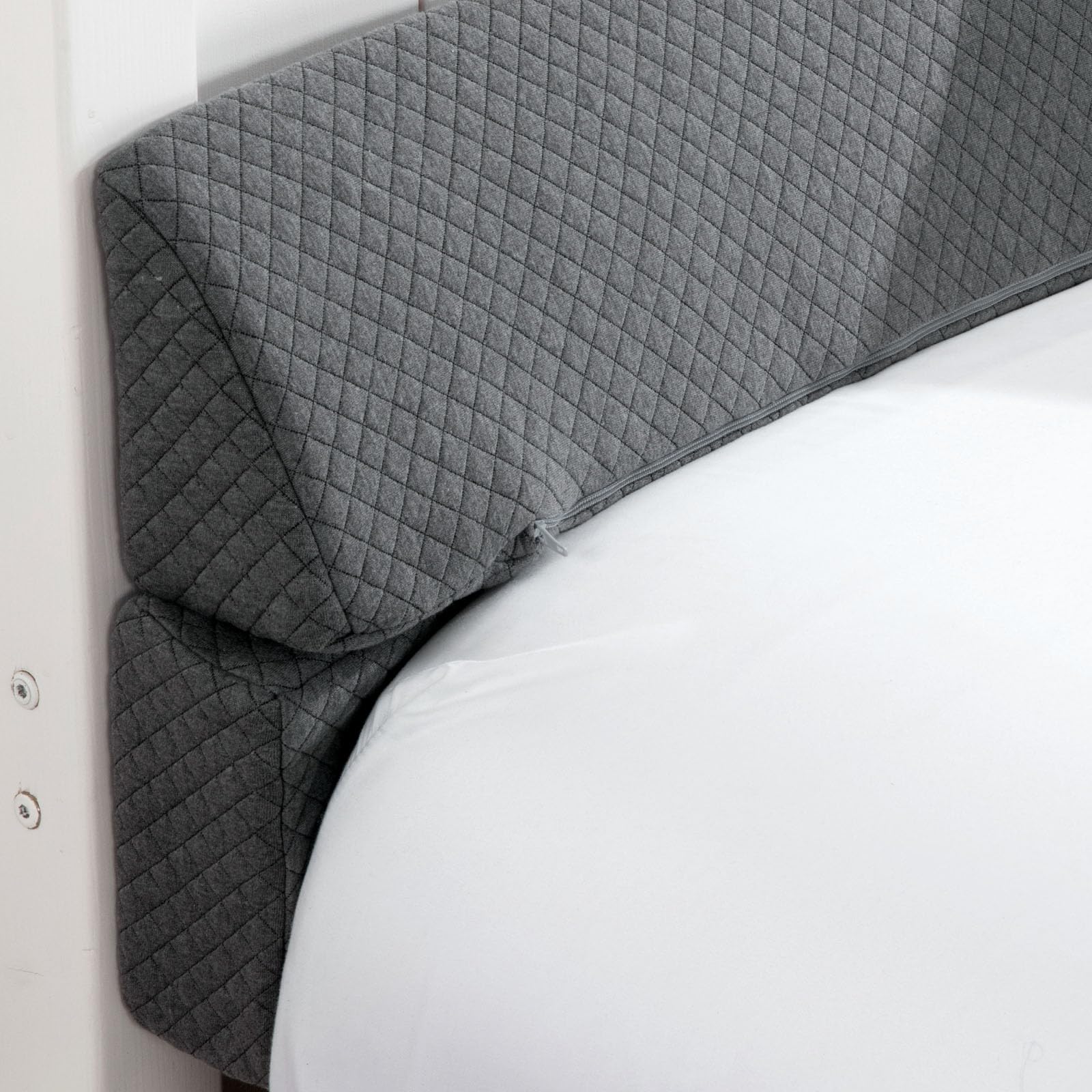 Mabozoo Pillow Wedge For Headboard Gap,Bed Gap Filler Queen Size,Foldable Bed Wedge Pillow For Headboard,Grey Bed Wedge Gap Fill