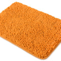 Yeaban Orange Bathroom Rugs - Thick Chenille Bath Mats | Absorbent and Washable Bath Rug Non-Slip, Plush and Soft Rugs for Bathr