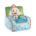 Idea Nuova Cocomelon Kids Mink Plush Bean Bag Chair With Piping & Top Carry Handle , Large
