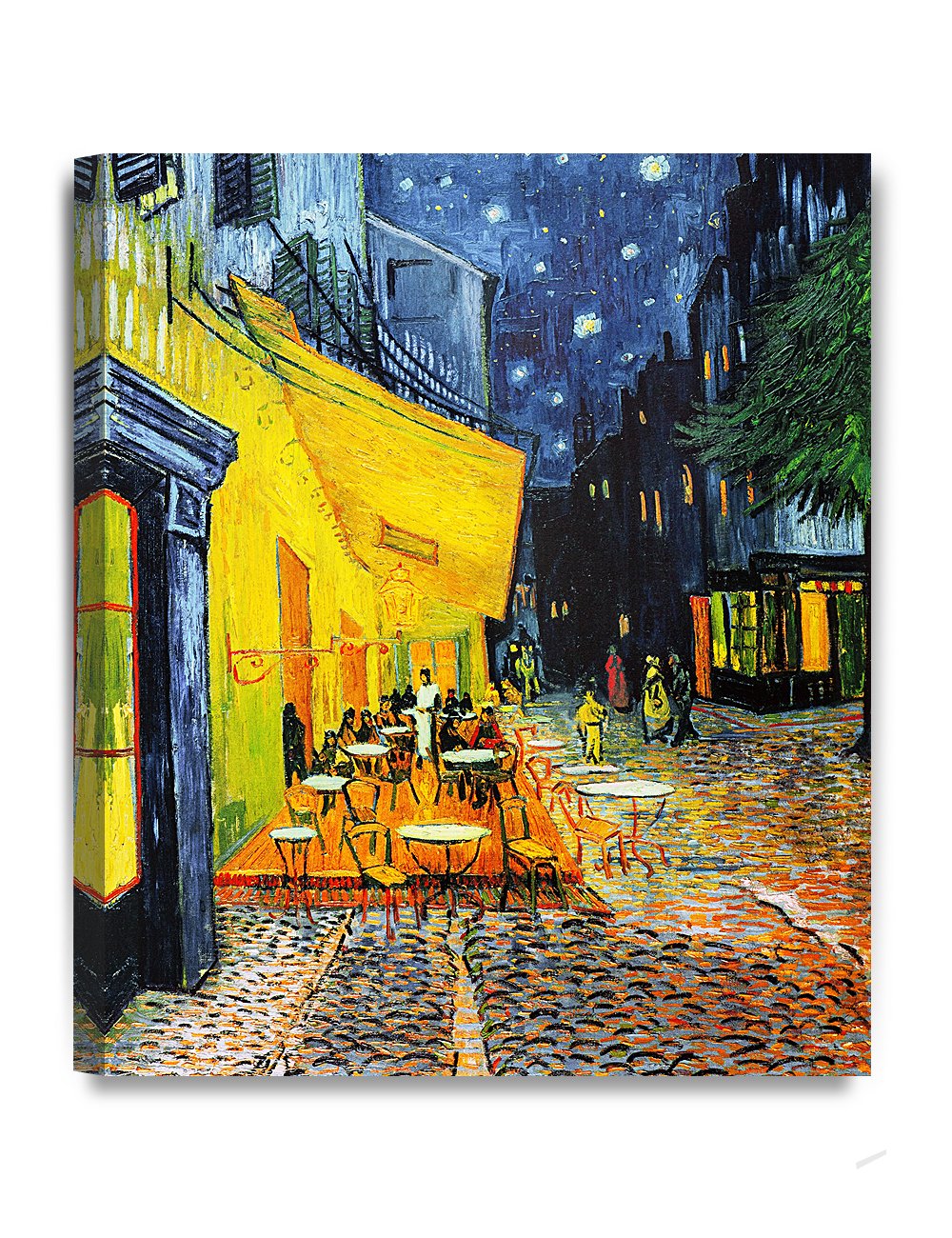 DECORARTS - Cafe Terrace At Night by Vincent Van Gogh. Oil Painting Reproduction. Giclee Print on Canvas. Ready to Hang Wall Art