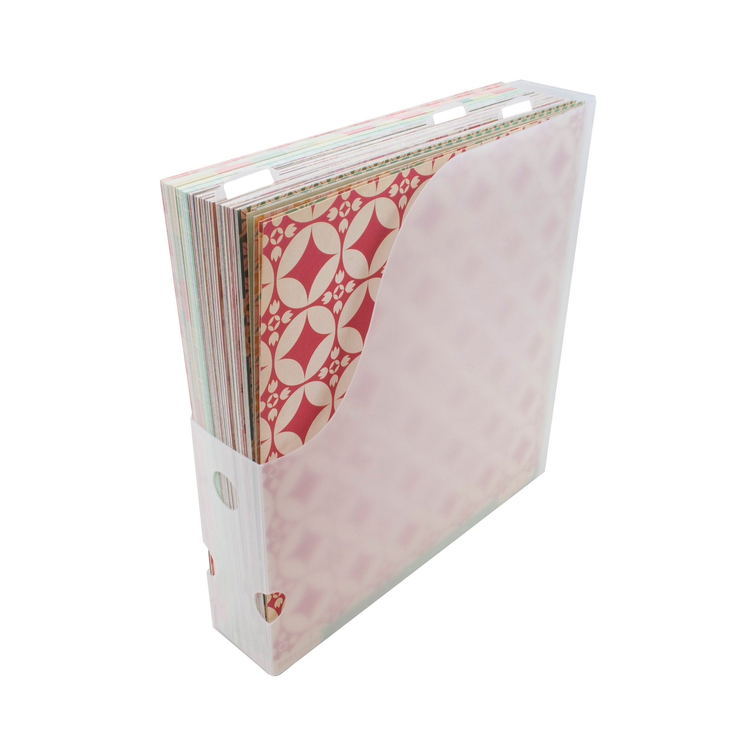 Advantus Vertical Scrapbook Paper Holder, Frosted