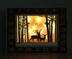 Brubaker Reusable Wooden Advent Calendar To Fill - White Winter Landscape With Led Lighting - Diy Christmas Calendar 13.98 X 2.3