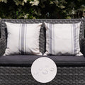 Onway Outdoor Pillow Covers Waterproof 20X20 Set Of 2 Decorative Linen Throw Pillow Cover Beige And Grey Striped Outdoor Pillows