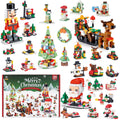 Christmas Advent Calendar 2024, 6 in 1 Building Blocks, 24 Days Countdown Calendar Toys for Kids, Christmas Building Toys Party 