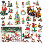 Christmas Advent Calendar 2024, 6 in 1 Building Blocks, 24 Days Countdown Calendar Toys for Kids, Christmas Building Toys Party 