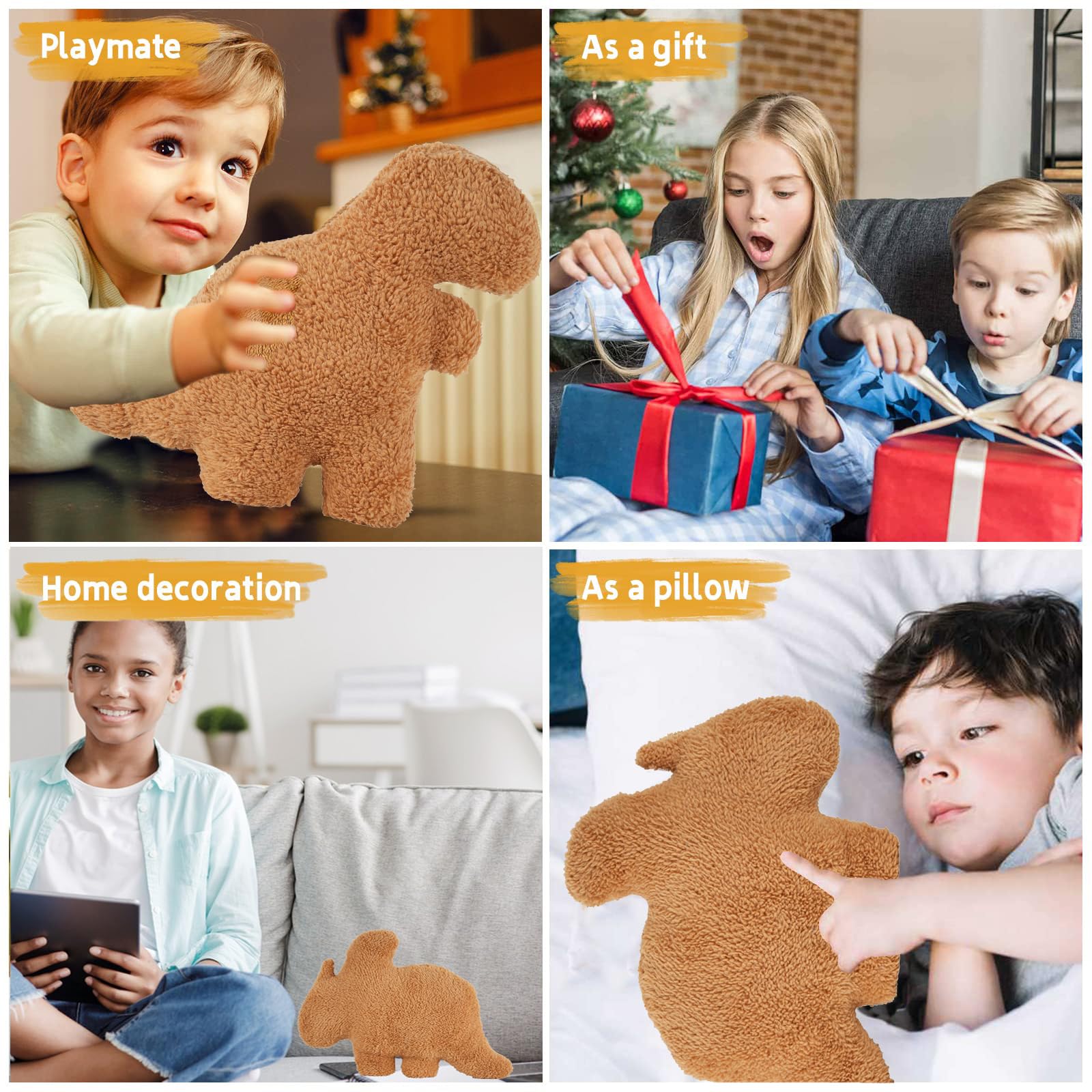 Tvvpgg Dino Nugget Plush,5 Pcs Dino Nugget Pillow Stuffed Toy, Funny Dino Chicken Nuggets Pillow Gifts For Kids Adults Girlfrien