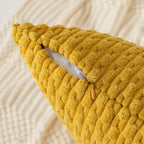 Kevin Textile Throw Pillow Covers Soft Corduroy Decorative Set Of 2 Boho Striped Pillow Covers Pillowcases Farmhouse Home Decor For Couch Bed Sofa Living Room 18X18 Inch Mustard Yellow