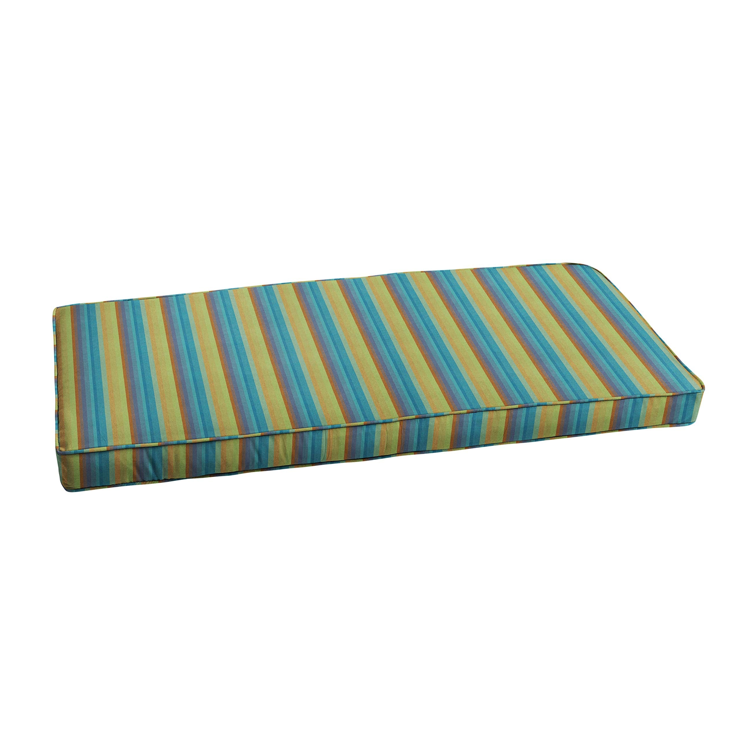 Sorra Home Cbench-Sb Stripes Indoor/Outdoor Bench Cushion-Bristol, 1 Count (Pack Of 1), Sunbrella-Astoria Lagoon 5 Sq Ft