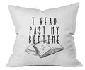 Oh, Susannah Read Past My Bedtime Book Lovers Gifts 18X18 Inch Throw Pillow Cover