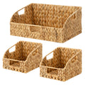 StorageWorks Water Hyacinth Basket Organizer, Pantry Storage Baskets,3Pack