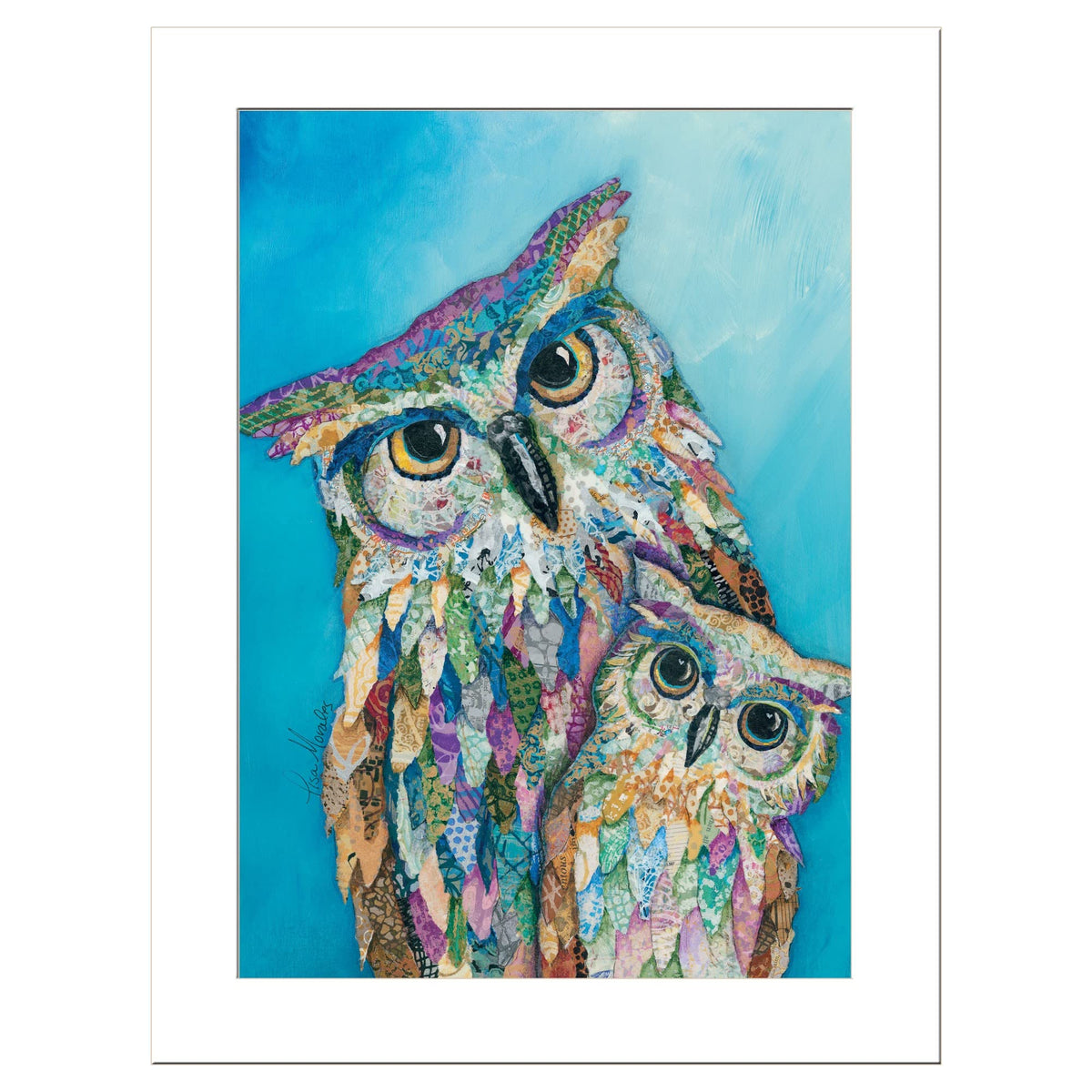 Wise Guys Owls White Framed Print Wall Art