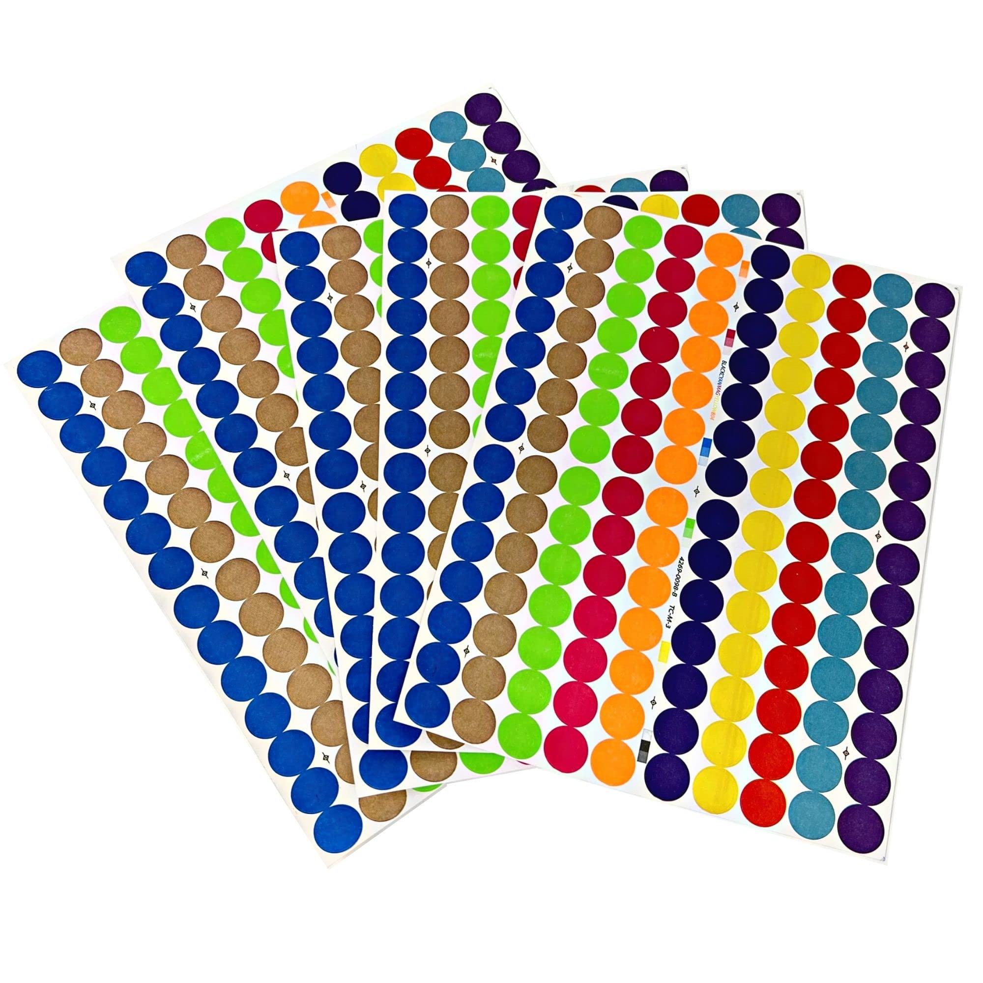 Tag-A-Room 2100 Colored Dot Stickers 3/4 Inch Round Color Coding Labels Circle Dot Label Sticker For Offices, Classrooms, Paper,