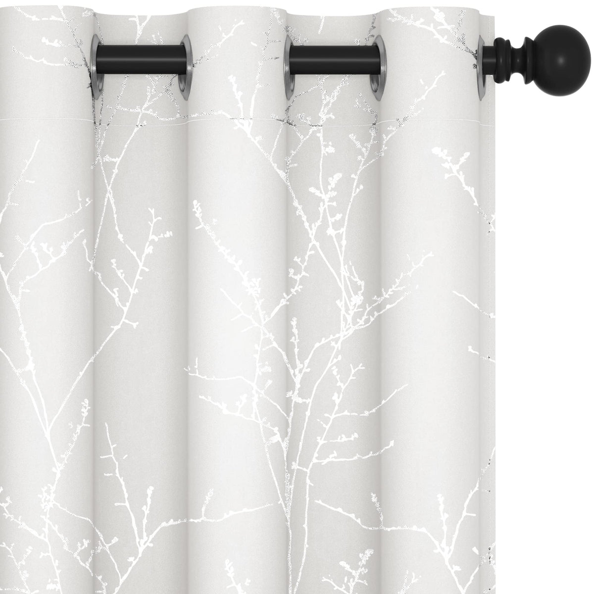 Deconovo Room Darkening Curtains For Bedroom - Room Darkening Curtains For Bedroom, Window Grommet Curtains With Tree Branch Des