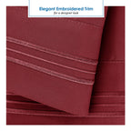 Nestl Burgundy Rv Queen Sheets – Super Soft Rv Short Queen Sheets For Rv Camper, 6 Piece 1800 Microfiber Fitted Rv Sheets, Double Brushed Rv Bed Sheets Set, Camper Sheets And Pillowcases