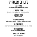 Inspirational Wall Decals Quotes Large Removable Motivational Vinyl Wall Quotes Stickers 7 Rules of Life Positive Word Sayings S