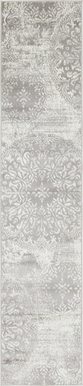 Unique Loom Sofia Collection Area Rug - Grand (2 x 9 10 Runner, Light Gray/ Ivory)