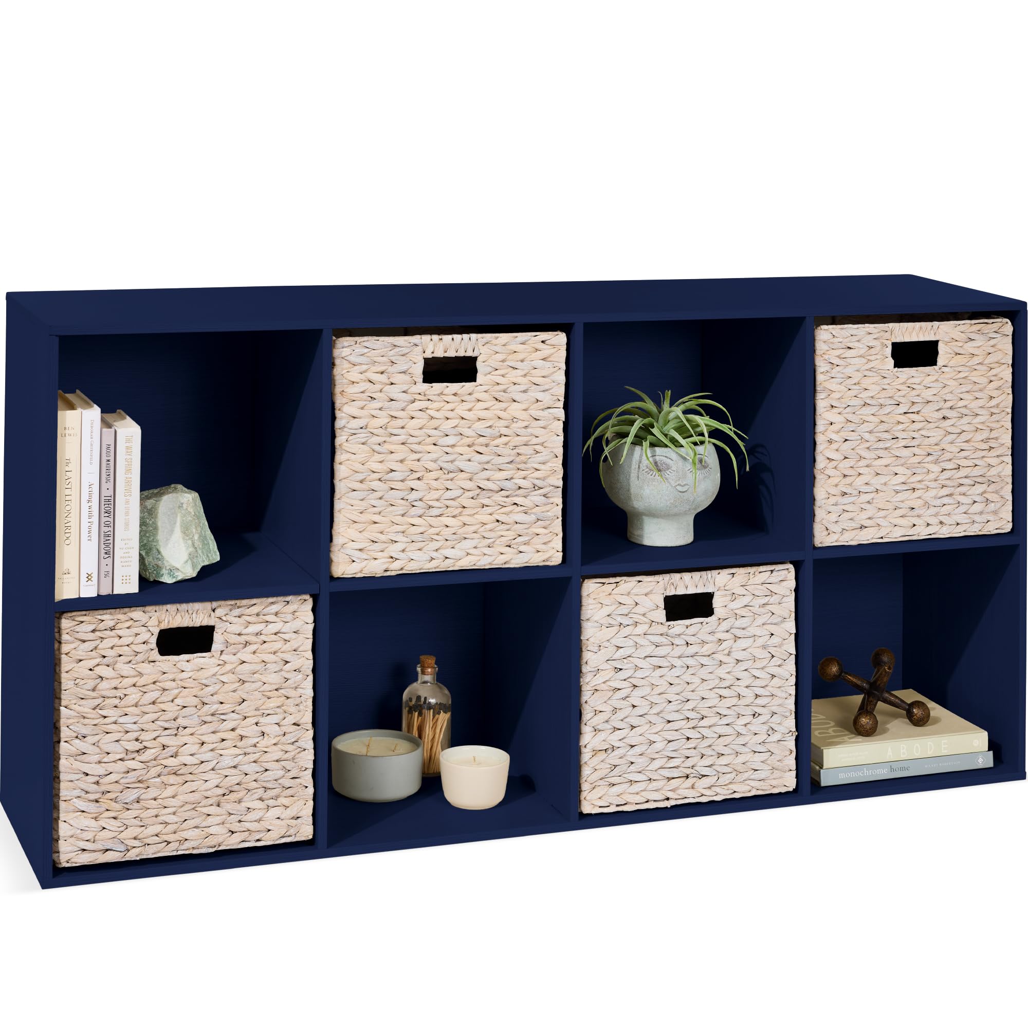 Best Choice Products 8-Cube Storage Organizer, 11in Shelf Opening, Bookcase, Display Shelf, Customizable w/ 3 Removable Back Pan