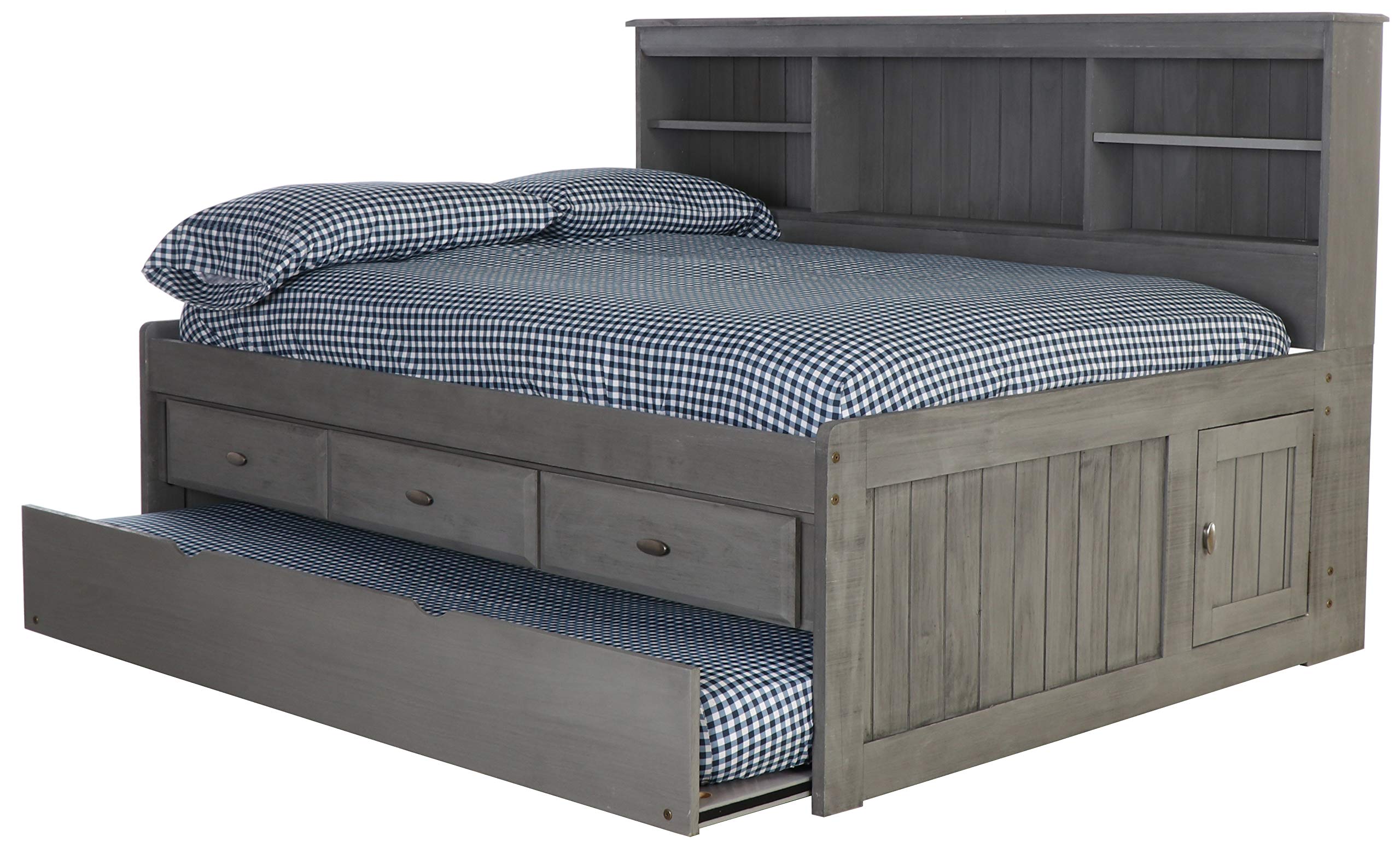 American Furniture Classics 83223-3-KD Daybed, Full, Charcoal Gray